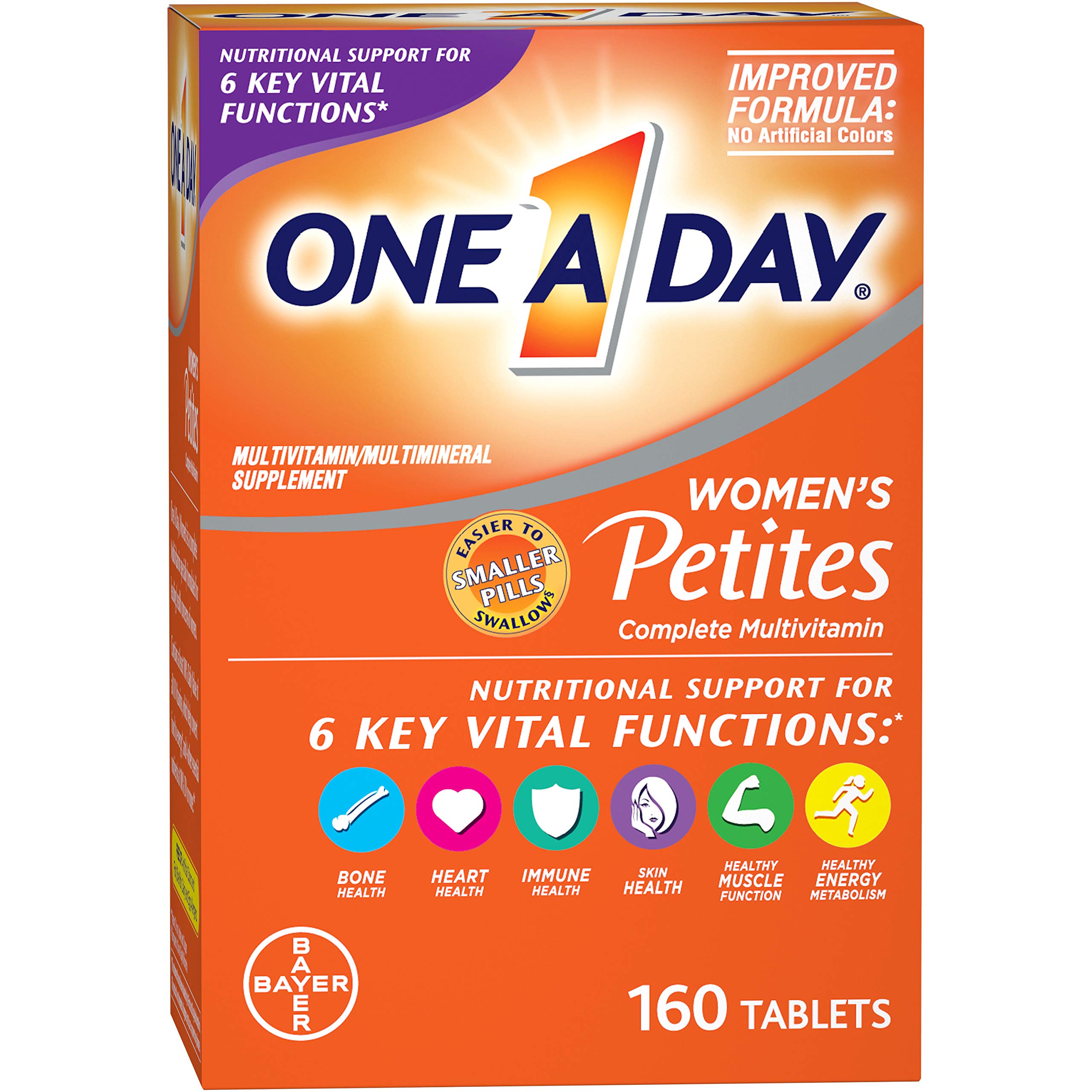 One A Day Women’s Petites Multivitamin,Supplement with Vitamin A, C, D