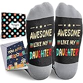 HAPPYPOP Inspirational Gifts for Men - Fathers Day Socks for Dad Uncle Brother