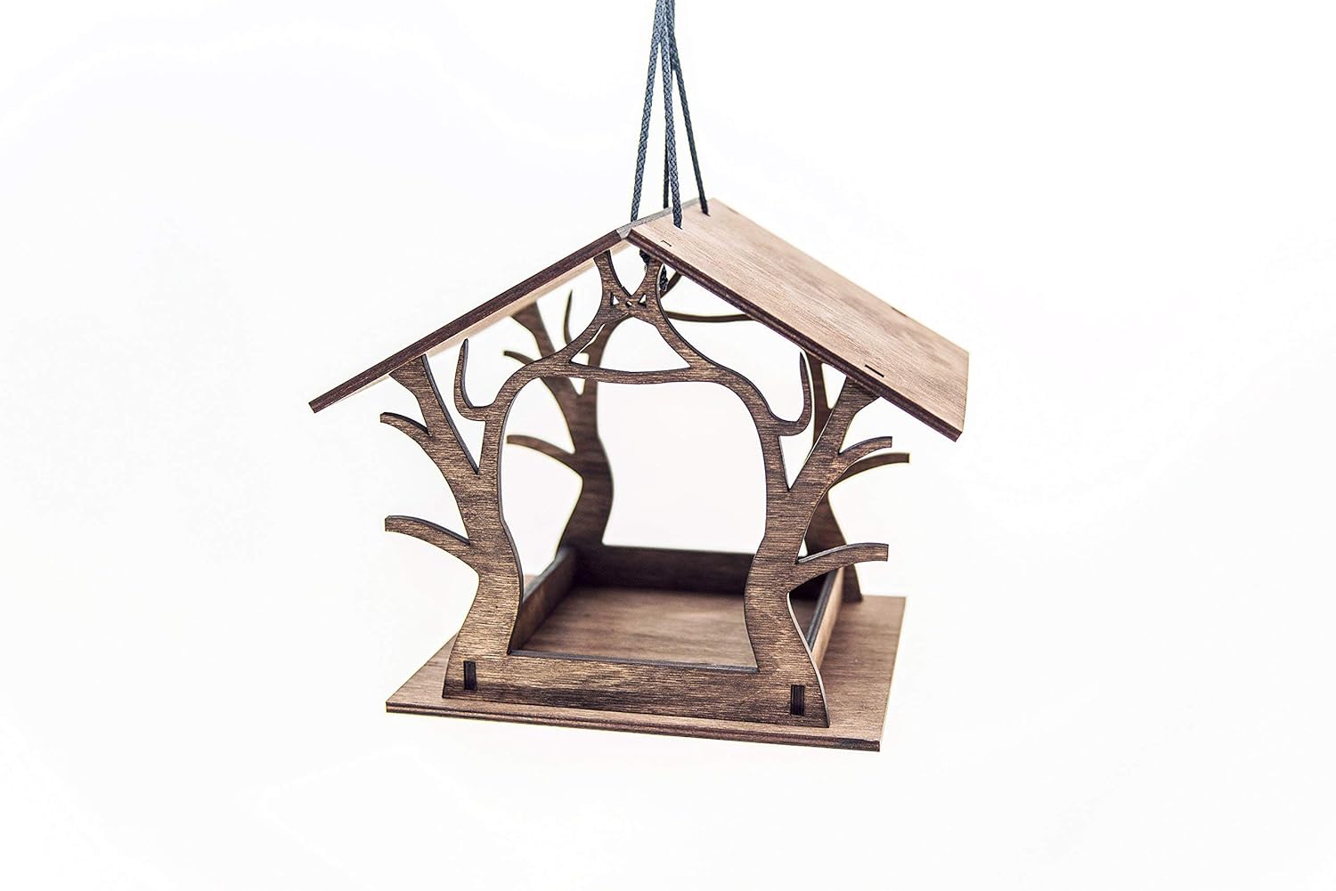 Amazon Com Handmade Wooden Hanging Bird Feeder 11 8 X 7 9 X 9 5