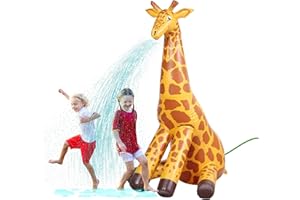 GoFloats Giant Inflatable Giraffe Party Sprinkler - 7 Feet Tall Yard Sprinkler for Kids Summer Fun