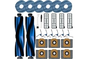 ERAVSOW 26 PCS Accessories Kit for Eufy X10 Pro Omni Robot Vacuum Cleaner, Replacement Parts Include 2 Roller Brush 6 Mop Pads 6 Dust Bags 6 Side Brushes 4 Filters, X10 Pro Omni Semi-Annual Replacement Kits