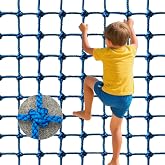 Upgraded Kids' Polyester Climbing Net, 8 Sizes, Heavy-Duty &amp; Exquisite, Ideal for Indoor/Outdoor Playscapes - Treehouse, Gym, Balcony - Enhanced Safety (Navy Blue, 3ft x 6ft)