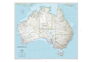 National Geographic Australia Wall Map - Classic (30.25 X 27 In)