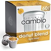 Cambio Roasters Donut Blend Light Roast Organic Coffee Pods - The Only Organic Recyclable Aluminum Coffee Pods, Small Batch Roasted, Keurig Compatible, Balanced Flavor, Longer Lasting Freshness, 60 Count