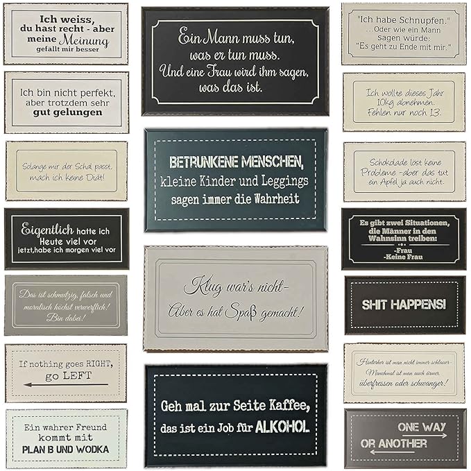 Metallschild Lustige Sprüche Freunde Vintage Nostalgie