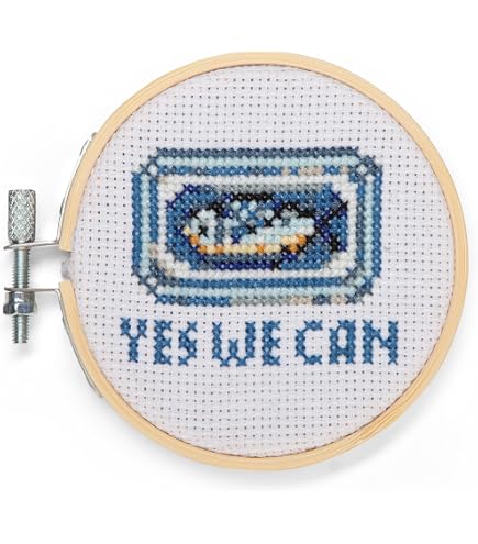 Amazon.com: Kikkerland DIY Mini Cross Stitch Rose Embroidery Craft