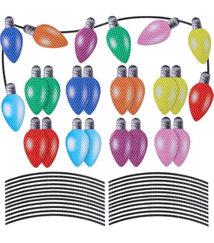 Christmas Reflective Car Magnets Decorations, Refrigerator Colorful Bulb Light Magnets With Magnetic Wires Decals For Xmas Holiday Birthday Cars Mailbo P15117083