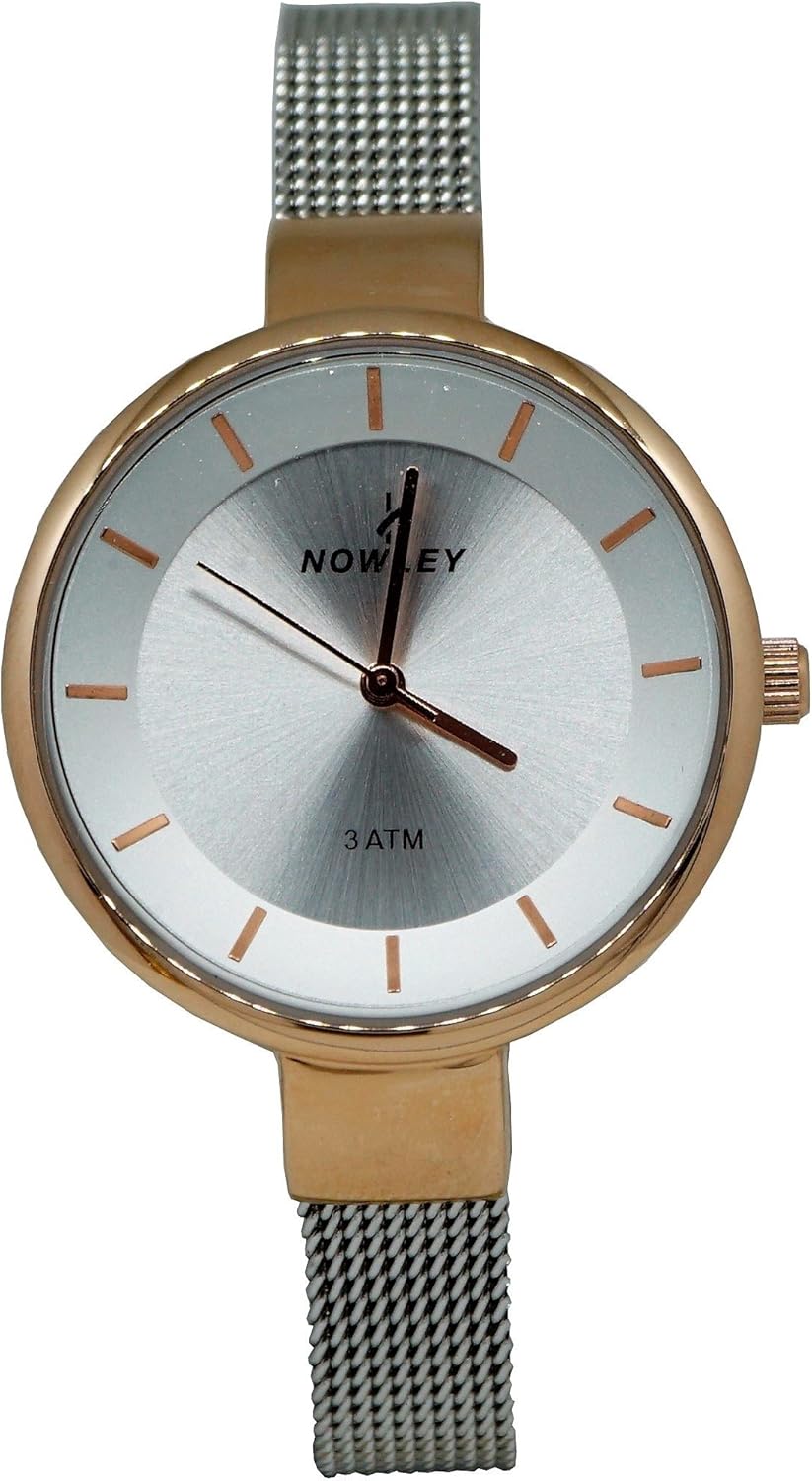 Reloj Mujer, Marca Nowley, Correa armix Malla de Acero, Caja ...