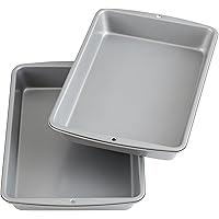 Wilton Recipe Right Non-Stick 9 x 13-Inch Oblong Cake Pans, Set of 2, Steel Cake Pans