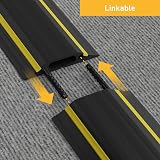 D-Line Floor Cable Protector 1.8m Black Yellow Medium Duty Linkable Trip Hazard view 4
