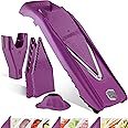 Börner Mandoline Slicer V5 (Starter Set) • Vegetable V-Slicer for Slices, Sticks & Dices in Various Sizes • With Stainless Steel V-Blade • Adjustable Kitchen Slicer • Color: Purple