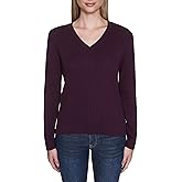 Nautica Womens Long Sleeve Cable V-Neck Sweater