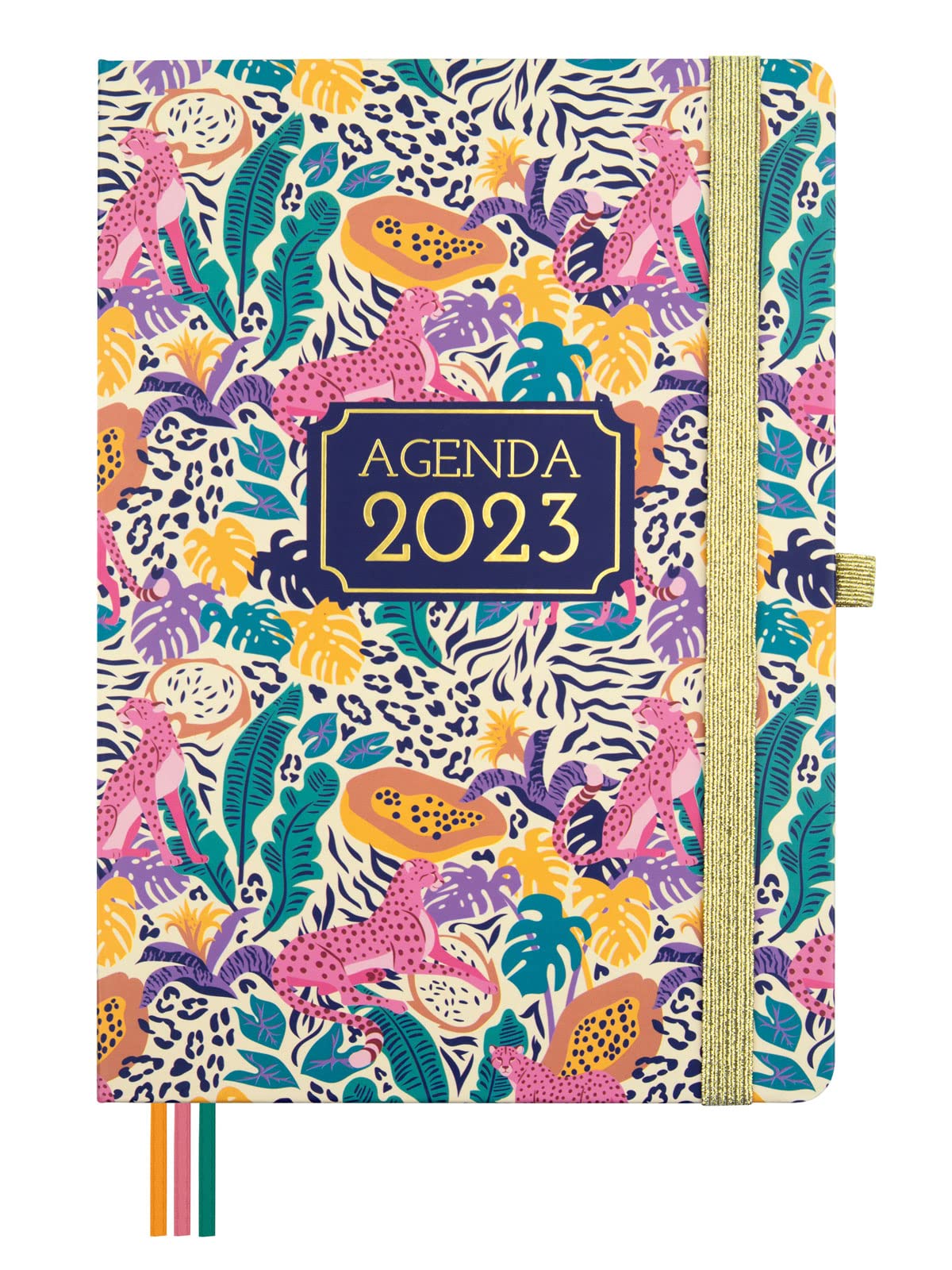Finocam - Agenda 2023 Minimal Design 1 Day Page January 2023 - December 2023 (12 months) Spanish Jungle