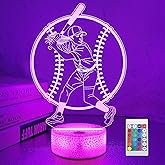 OkiyiD Softball Gifts for Girls, Light Up Softball Night Light 3D Illusion Lamp with 16 Colors Remote Control, Softball Accessories Stuff for Girls Women Best Friends Sister Birthday Xmas Gifts