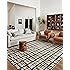 Loloi Chris Loves Julia x Polly Collection POL-02 Black/Ivory 7'-9" x 9'-9" Area Rug