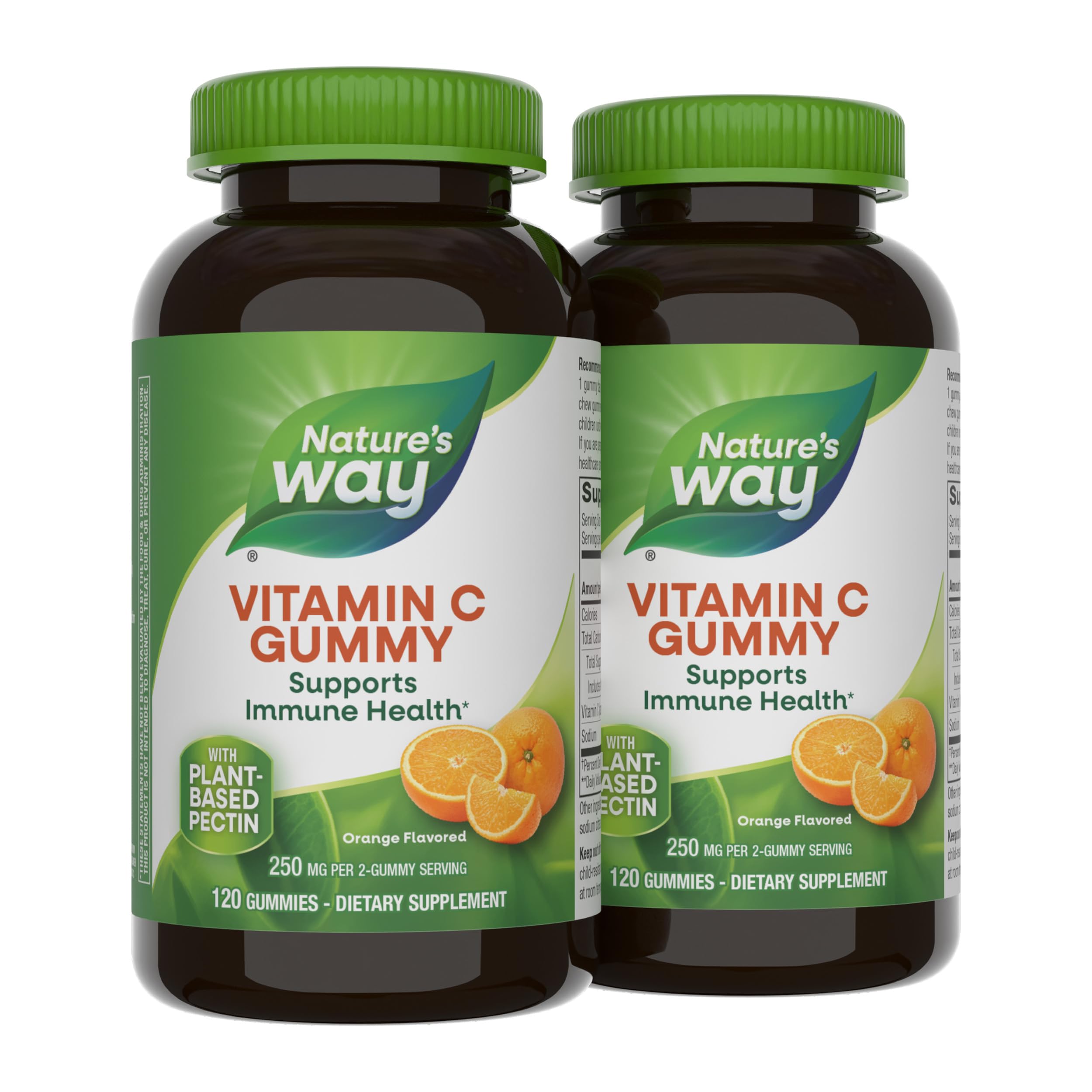 Nature's Way Vitamin C Gummies, Support Immune Health*, Antioxidant, 250 mg per 2-Gummy Serving, Gummy Vitamins, Orange Flavored, 120 Gummies (Set of 2) Image