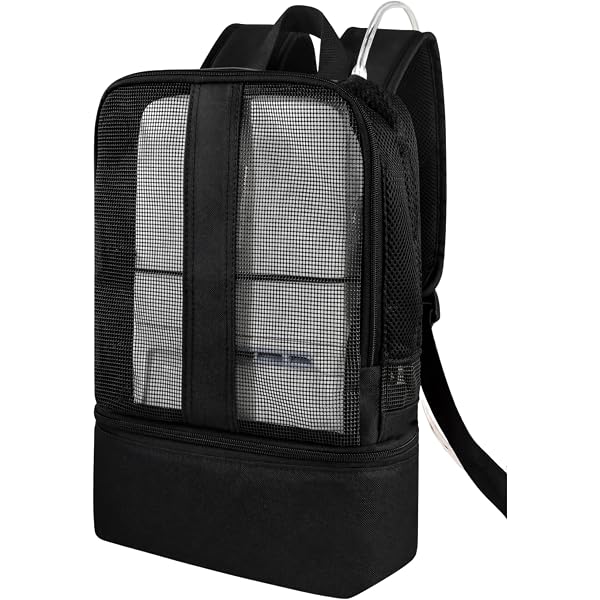 Portable Oxygen Concentrator Backpack, Compatible with Caire FreeStyle Comfort, SimplyGo Mini, Oxlife Liberty, Padded Travel Bag with Mesh Ventilation and Storage, Bag Only : Health & Household