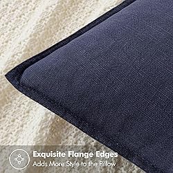 MIULEE Decorative Linen Pillow Covers 20x20 Inch