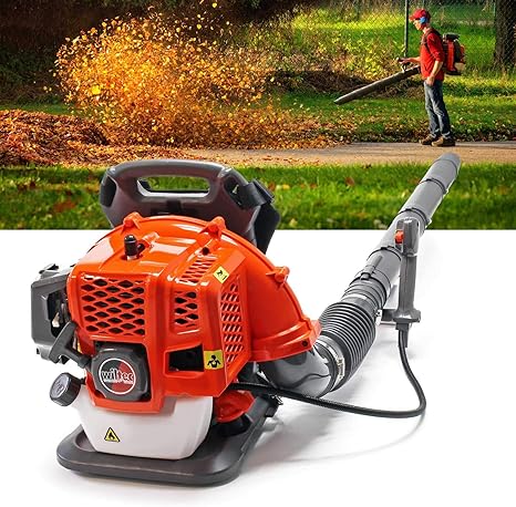 wiltec soplador de hojas con mochila motor gasolina 1 7 cv 2 tiempos incluye accesorios
