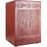 Wooden Cremation Urn for Human, Wood Handmade Engraved Decorative Box, Funeral Urns for Adult Male Female Burial or Memorial Keepsake, Urns for Ashes Men Women