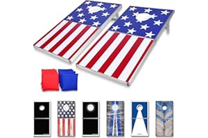 GoSports 4 x 2 ft Regulation Size Aluminum Cornhole Game Sets – Choose LED Lights or Standard - Set Includes 2 Foldable Boards, 8 Bean Bags, & Rules