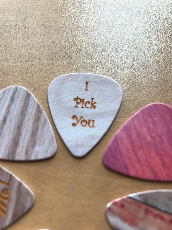Personalized Guitar Pick Wood Grain Custom Printed Guitar Pick