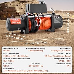 VEVOR Electric Winch, 13,500 lb, 12V DC Truck Winch