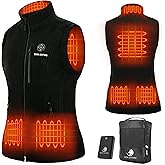 SNOW LEOPARD Women’s Heated Vest with Battery Pack Included, 7.4V 16000mAh Fleece Smart Electric Lightweight Heating Vest