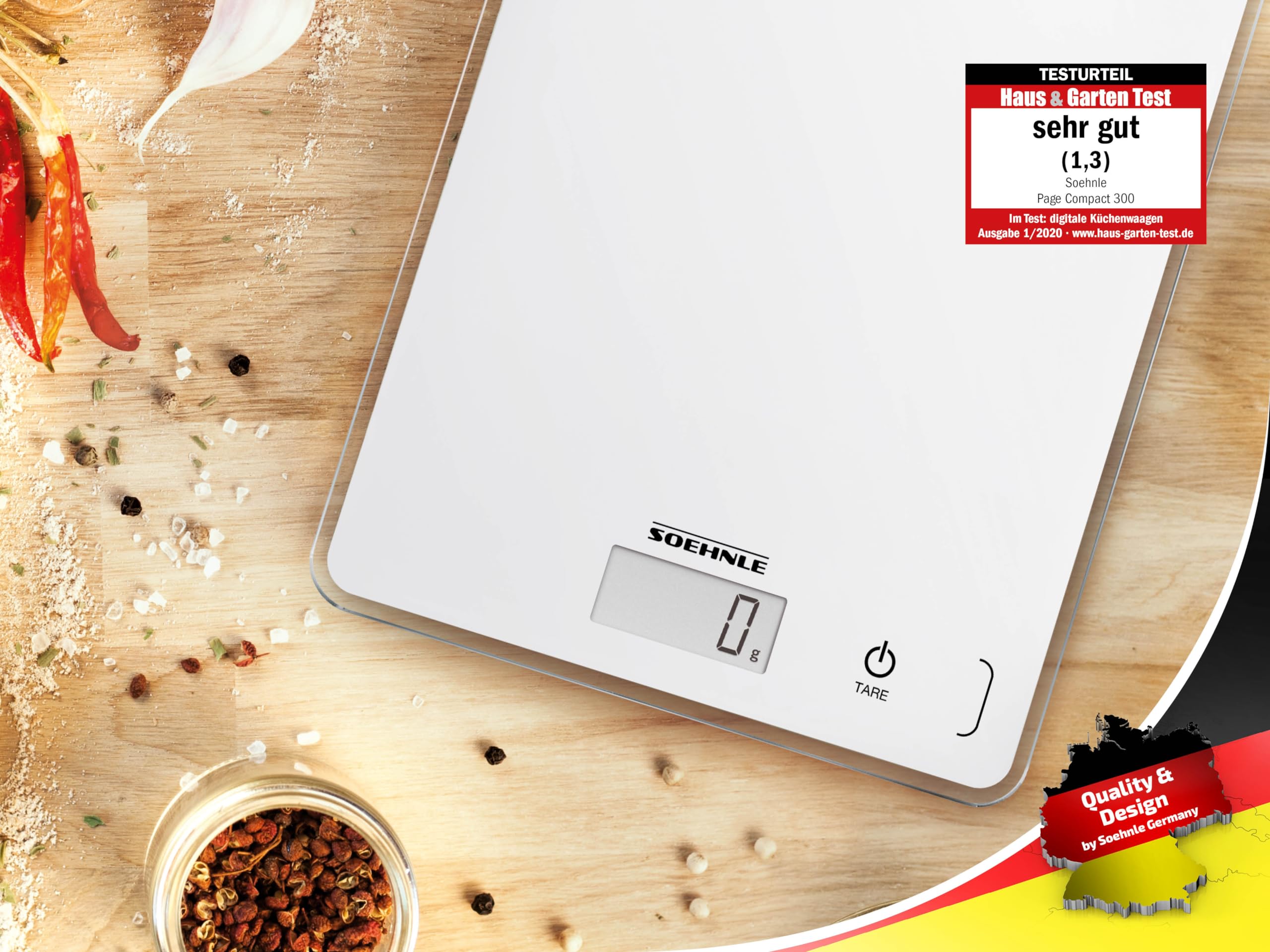 Soehnle Page Compact 300 Digital Kitchen Scales up to 5 kg Capacity