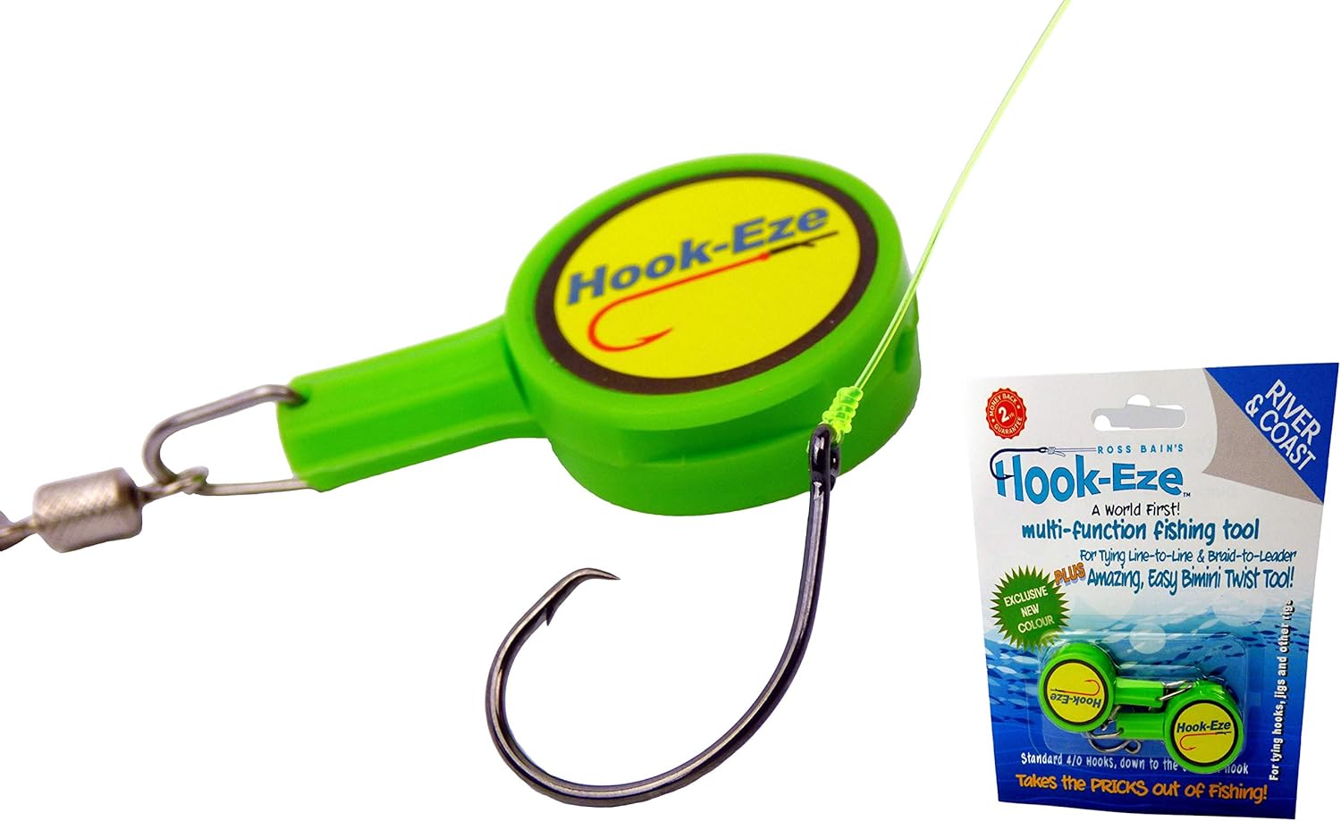 HookEze Fishing Gear Knot Tying Tool Line cutter Cover Hooks on
