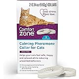 Comfort Zone 2 Pack Cat Calming Pheromone Collar for Cats | De-Stress Your Cat | Helps Cats Feel Safe, Happy, and Calm While 