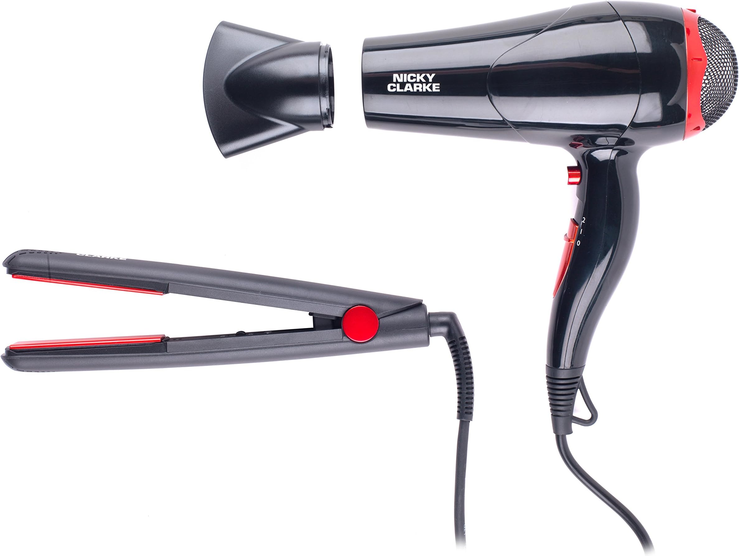 Nicky Clarke COMBO-3076 Classic Lightweight Hairdryer and Ceramic Straighteners