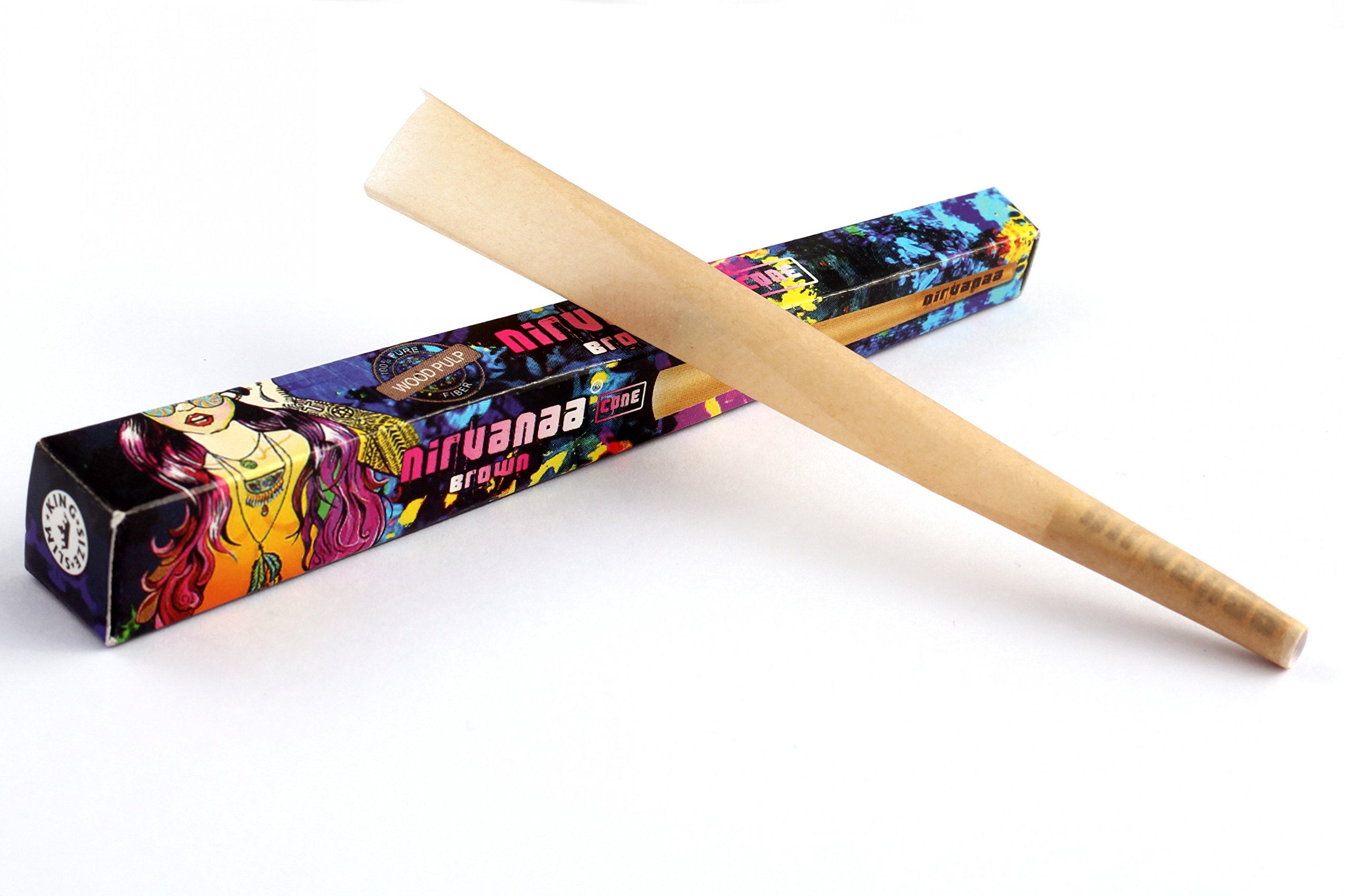 Nirvanaa Brown Luxury Pre Rolled Cone Rolling Paper/Smoking Paper (Pack