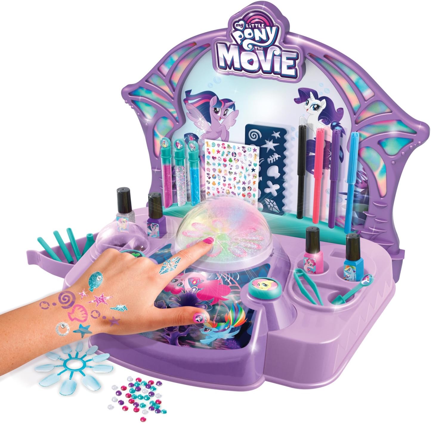 My Little Pony Seapony Nail Salon Tattoos Nail Art Stickers Glitter Mirror