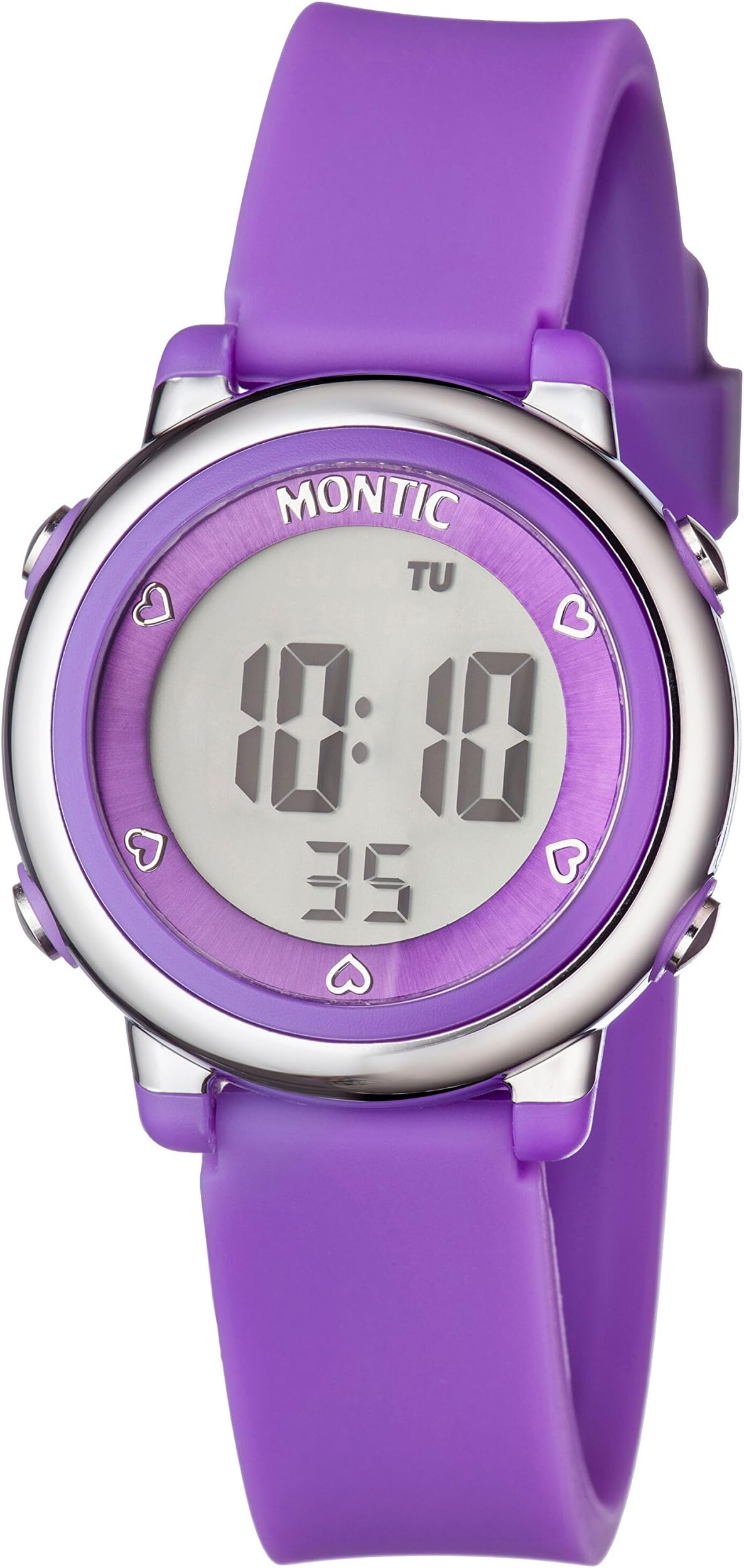 Montic Kids Purple Digital Sports Multi Function Watch with Alarm and Stopwatch Functions