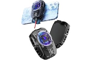 ACEDAYS Phone Cooler, Phone Cooling Fan with LED Temperature Display,Universal Cellphone Radiator with Semi-Conductor Cooling Chip for Mobile Gaming,Tiktok Live Streaming,Outdoor Vlog.