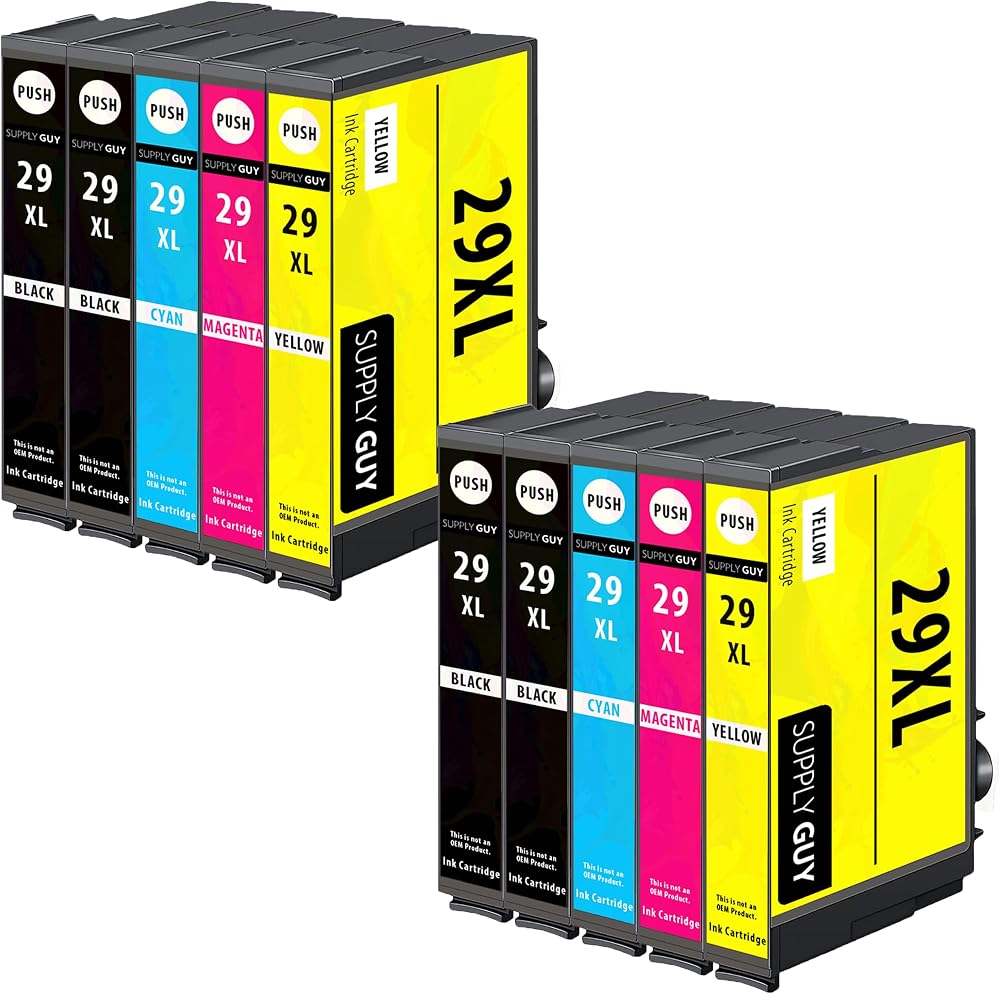 Supply Guy 10 XL Ink Cartridges Compatible Epson 29XL XP-235 XP-455