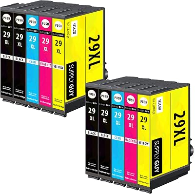 Supply Guy 10 XL Ink Cartridges Compatible Epson 29XL XP-235 XP-455