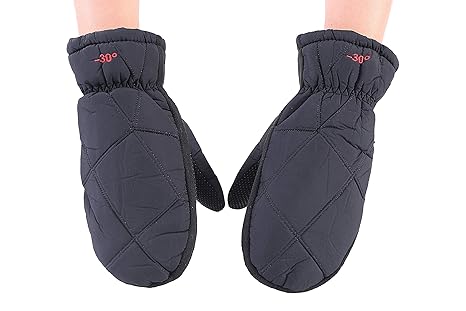 Amorismo Dicke Fausthandschuhe Schwarz Damen