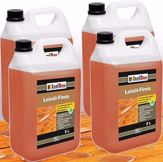 20 Litre Double Cooked Natural Wood Protection Linseed Oil Varnish Wood