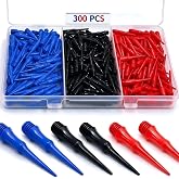 300 Pack 3-Color Plastic 2BA Soft Dart Tips, Tough Wear Resistant Tips | CCFREELIFE durable triple-color plastic 2BA dart tips. 300-pack fits most electronic dart boards for daily use