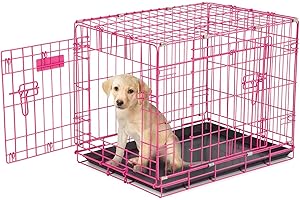 Petmate 21929 Puppy 2 Door Training Retreat, 24-Inch, Pink