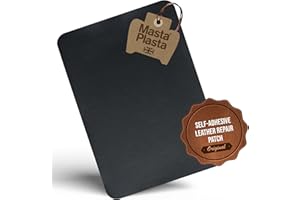 MastaPlasta Original Self-Adhesive Leather Repair Patch - Black 11" x 8" (28 x 20 cm), Instant Upholstery-Quality Scratch & Tear Repair for Sofas, Car Interiors, Bags, Vinyl & More