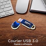 Integral 64GB USB 3.2 Gen 1 Flash Drive Courier Blue Up to 100MBs Speed view 5