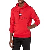 Tommy Hilfiger Men's Long Sleve Stacked Logo Pullover Hoodie Sweatshirt