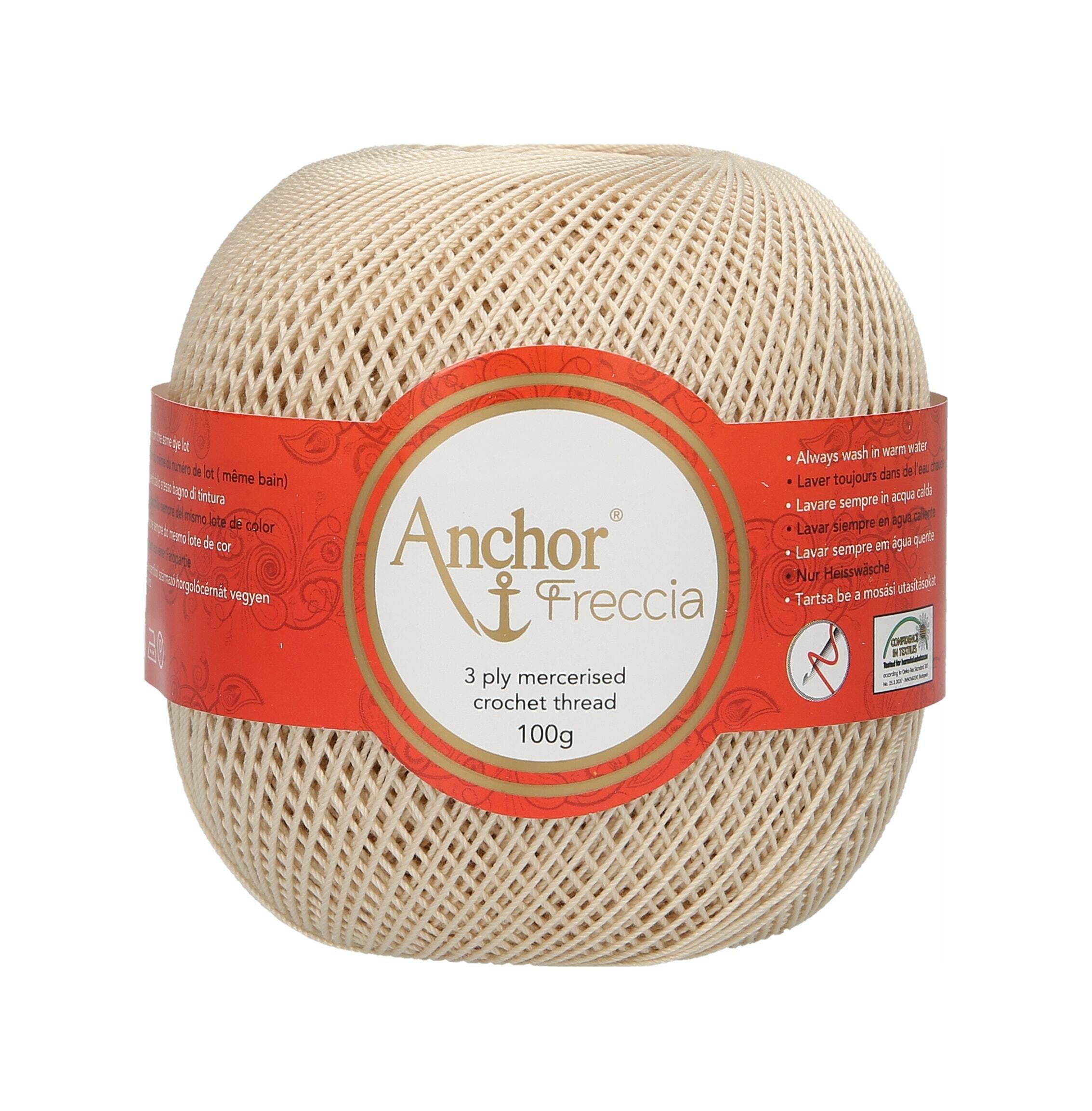 Anchor 4770006-00387 Crochet Yarn, 100% Cotton, 387, Thickness 6, 163 g