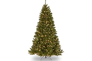 National Tree Company Pre-Lit Artificial Full Christmas Tree, North Valley Spruce, Dual Color LED Lights, Includes Stand, 7.5 Feet, Green