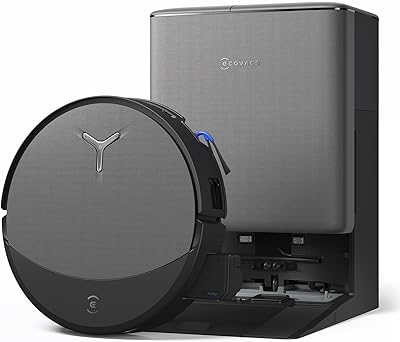 ECOVACS DEEBOT T90 PRO Omni Saugroboter mit Wischfunktion, Roboterstaubsauger 30.000 Pa, Schnellladen mit PowerBoost, OZMO Roller 3.0 mit TruEdge, automatische Dosierung der Reinigungslösung, Schwarz
