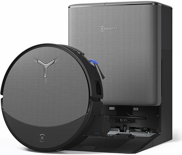 ECOVACS DEEBOT T90 PRO Omni Saugroboter mit Wischfunktion, Roboterstaubsauger 30.000 Pa, Schnellladen mit PowerBoost, OZMO Roller 3.0 mit TruEdge, automatische Dosierung der Reinigungslösung, Schwarz
