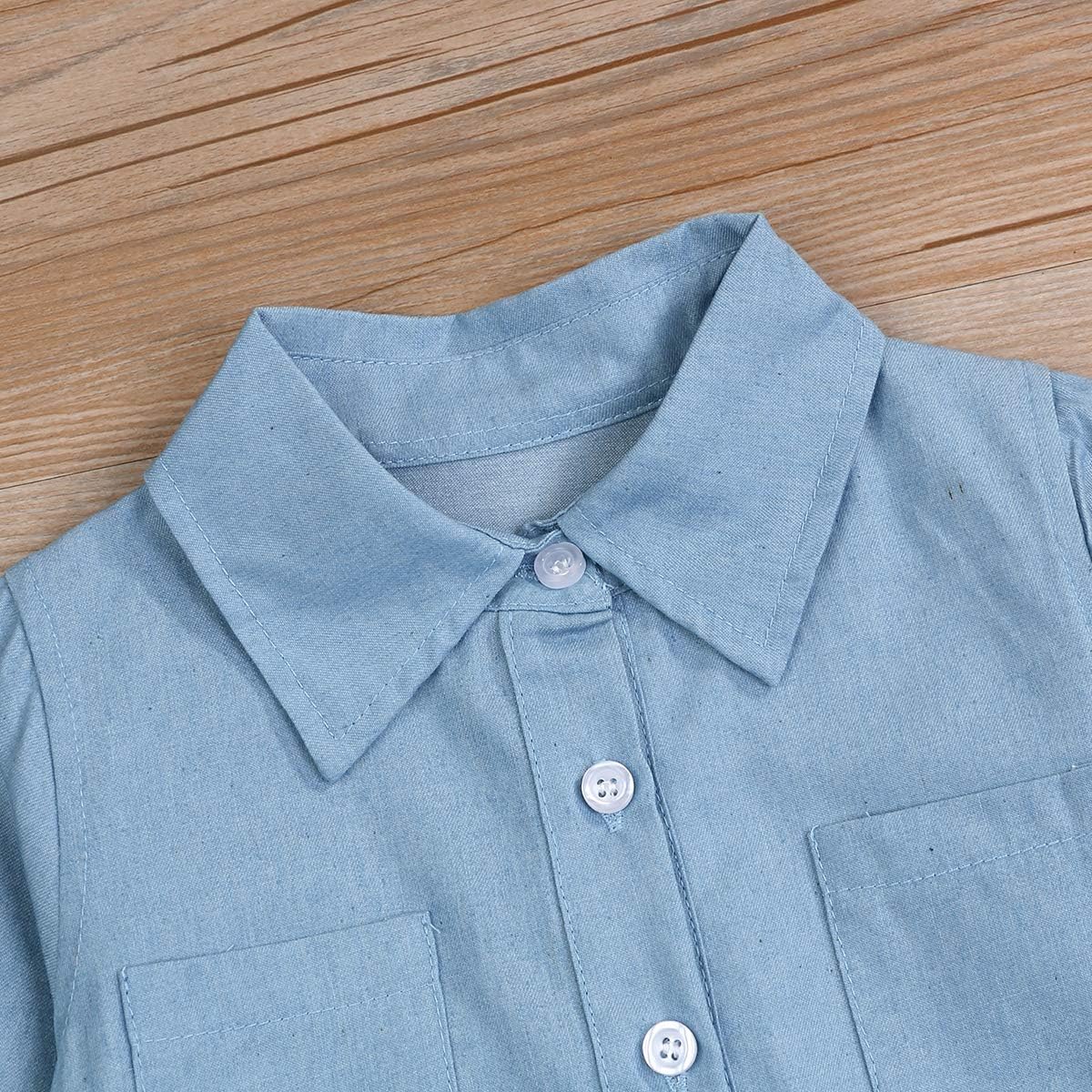 girl denim button down shirt